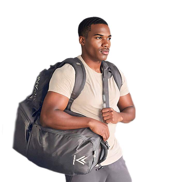 THE "OCTOPODE" = 40L Backpack + 60L Duffle Bag + 2 Insulated Day Packs + Laundry Bag + Air Pillow + 4 Large &amp; 4 Small Carabiners